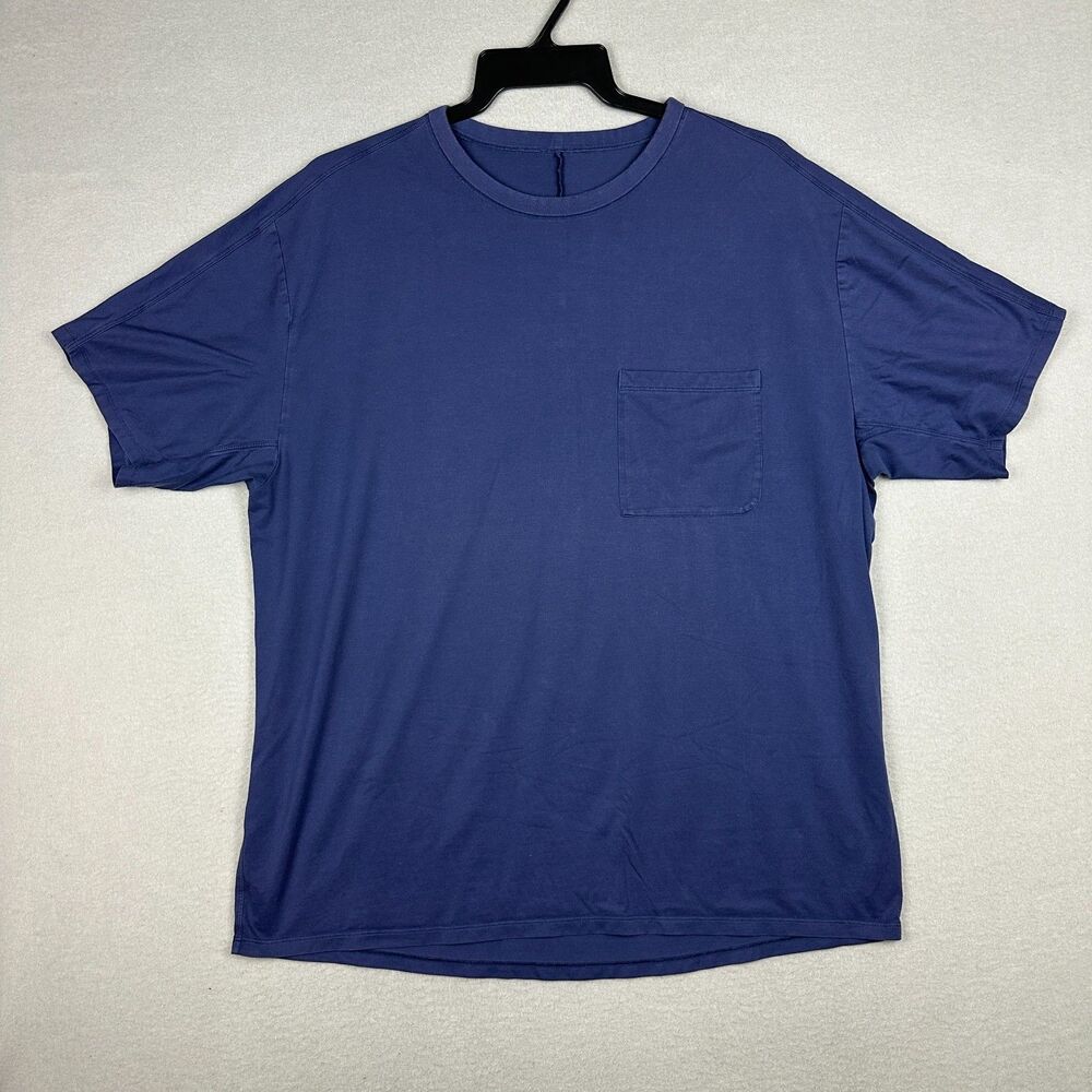 Lululemon Mens Size XL The Fundamental Pocket T-Shirt Blue Cotton Crewneck Casua